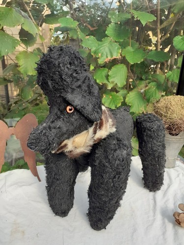 Peluche ancienne caniche