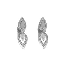 MESSIKA - FIERY - Boucles d'oreilles en or blanc et diamants