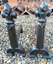 ANCIENNE CHEMINÉE VINTAGE INGLENOOK EN FONTE POUR CHIENS DE FEU 13" X 14,5" LIVRAISON GRATUITE AU ROYAUME-UNI