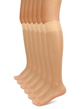 6 Paar Mi Bas Femme 15 DEN Chaussettes Femme Haute Élasticité Transparent Nyl...