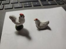 Récepteur Coq Et Poule pour Bergers 7 10 CM Animaux Terre Cuite Crèche