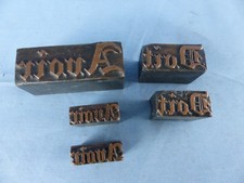 Ancien lot 5 tampon matrice cachet imprimerie AVOIR DOIT cuivre administration