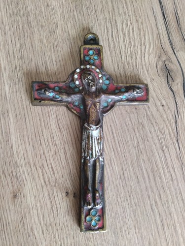 Croix jésus christ bronze - jésus,