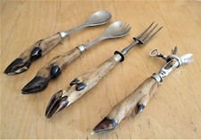 VINTAGE - LOT d' ANCIENS COUVERTS a SALADE et a GIGOTS