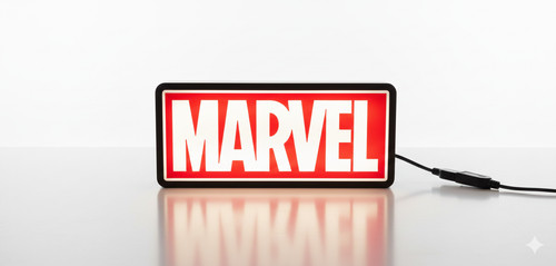 Lampe logo marvel - lampe, lumineuse