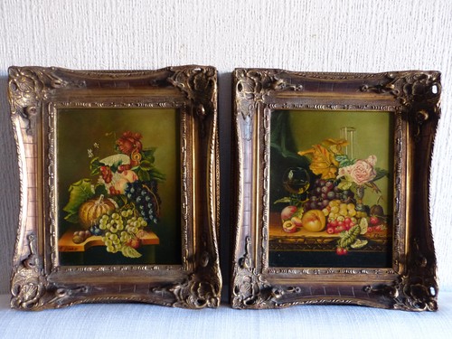 Paire tableau peinture - paire, de
