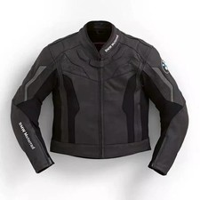 Veste en cuir noir pour homme