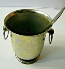 JEAN COUZON SEAU A GLACE + CUILLERE PAS CHAMPAGNE PLAT DE SERVICE INOX