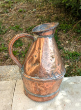 Pichet En Cuivre Ancien broc de Chais Antique Copper Water Jug Pitcher Coffee