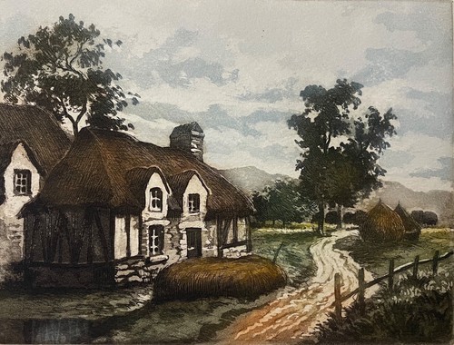 Ferme normandie eau forte - ferme,