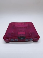 RARE CONSOLE DE JEUX NINTENDO 64 CLEAR RED ROUGE TRANSPARENTE PAL EUR