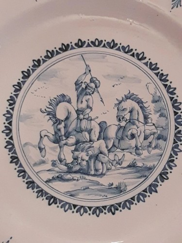 Assiette faïence - faïence, (malicorne?)