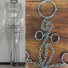 Métal Bondage Manchette Cheville Poignets Collier Restraints Couples Adultes SM