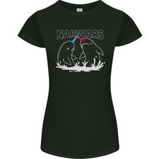 T-Shirt Femme Petite Coupe Parodie Narwhal Narwars