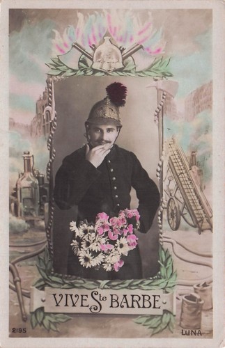 Carte postale thème pompier - thème,