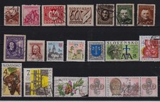 lot de timbres oblitérés de Slovaquie assez divers