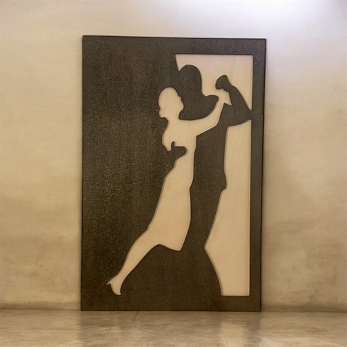 Tableau bois couple danseur - bois,