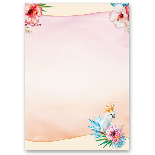Papier motif cacatoès 50 - papier,