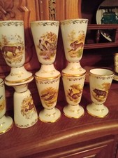 12 Mazagrans Thème Gibier de France - Sangliers, Perdreaux, Canard, Lièvre...