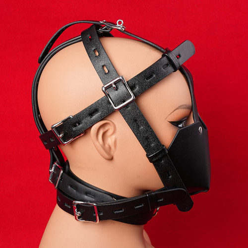 Harnais noir masque bouches - noir,