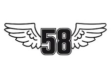 stickers Marco SIMONCELLI, vr46, rossi valentino, 46, monster