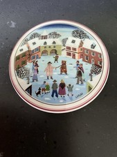 bonbonnière ancienne en porcelaine VILLEROY § Boch design naïf décor LAPLAU