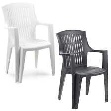 Chaise De Plastique Grande Fauteuil pour Jardin Extérieur Résistant 62 × 60 ×