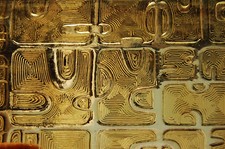 Vitre carreau ambré de porte