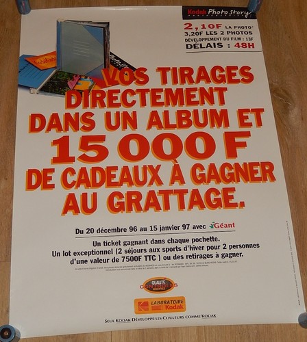 Affiche publicitaire plv kodak - plv,