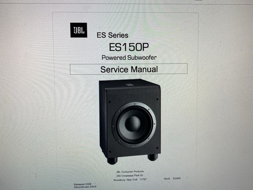 Jbl es150p service manual - jbl,
