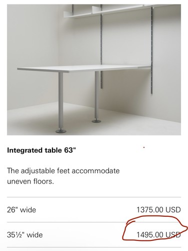 Vitsoe integrated table - vitsoe,