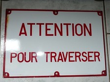 Plaque indicatrice attention - plaque,
