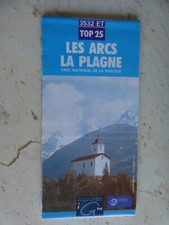 carte  IGN bleue 3532 OT top 25 LES ARCS LA PLAGNE    1998 edition 3