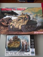 Lot SHERMAN Firefly (DRAGON) et Paras US (Master BOX) 1/35