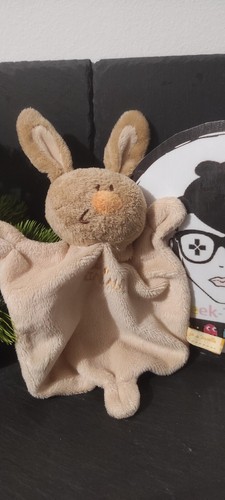 Doudou plat lapin beige petit - beige,