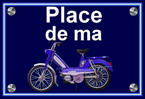 Plaque place ma peugeot - plaque, "