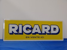 Plaque métal "RICARD" 2018. Grand Modèle 60 cm x 21 cm.