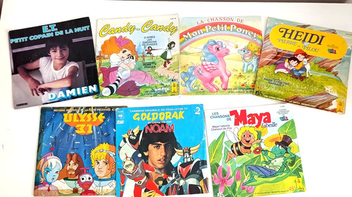 Lot vinyles 45t - lot, dessins