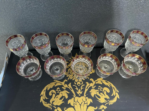 Lot verres de 5 coupes - 5,