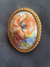 Limoges broche porcelaine