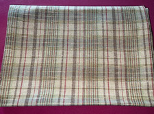 Coupon de tissu vintage textile mélangé écossais 150 cm x H 220 cm C047