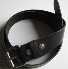 CEINTURE NOIR CUIR WESTERN BIKER LINE DANCING - Ref.029