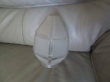 ancienne tulipe ou obus en verre dépoli  art déco 19.5 cm