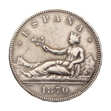 Espagne - 5 Pesetas 1870 -