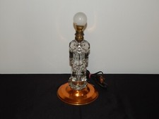 ANCIEN Pied de Lampe en VERRE