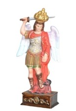 Statue Saint Michel Archange CM 32 IN Résine Pleine Production Artisanale Italie