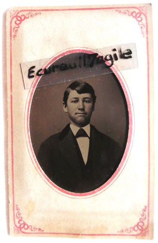 Ferrotype photo portrait jeune - ferrotype,