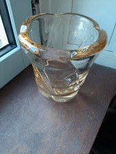 VASE EN CRISTAL JAUNE DAUM