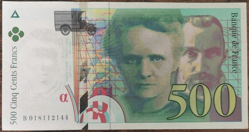 Billet 500 francs - de, pierre
