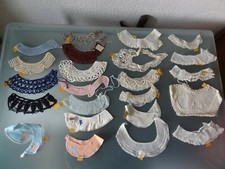 ancien lot de mercerie des années 40 de 23 cols (tissus et dentelles) couture 